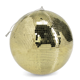 Hanging disco ball (20cm) - Gold