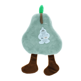 Soft green flannel face cloth in a pear shape, designed for gentle facial cleansing.