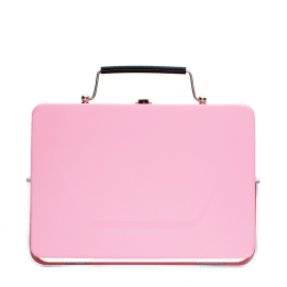 Pink portable barbecue suitcase