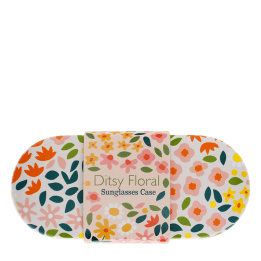 Ditsy floral patterned sunglasses case