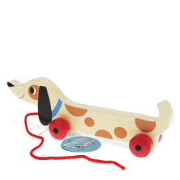 Wooden pull toy - Charlie the Sausage Dog