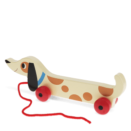 Wooden pull toy - Charlie the Sausage Dog