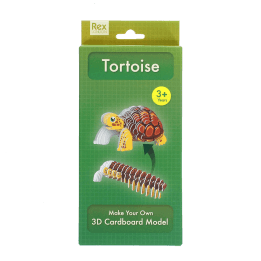 Make Your Own Tortoise 3D cardboard model kit in retail box.