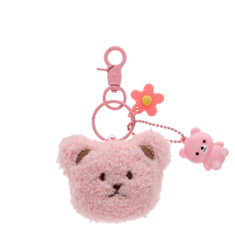 Plush bag charm with lip gross teddy bear