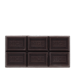 Brown chocolate bar eraser with six segmented squares