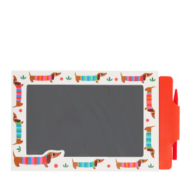 Sausage dog magic slate drawing board with reusable screen and stylus pen