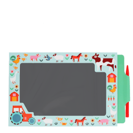 Farmyard magic slate drawing board with reusable screen and stylus pen