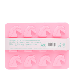Back view of Unicorn-shaped silicone ice cube tray 