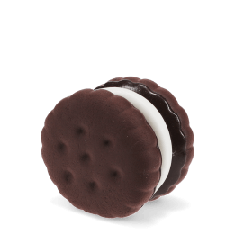 Chocolate biscuit squishy toy with cream filling design