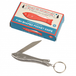 Fish Shaped Pocket Knife & Keyring