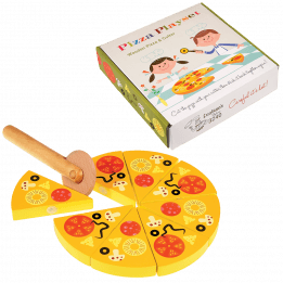 Wooden Toy Pizza In Box