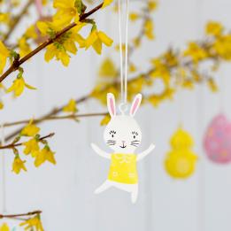 Mini Yellow Tshirt Bunny Decoration