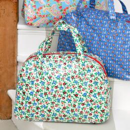 Rambling Rose Oilcloth Weekend Bag