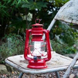 Red L.e.d Battery Powered Hurricane Lamp