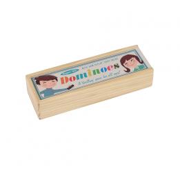 Wooden Box Of Dominoes