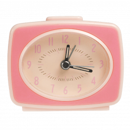 Retro Tv Style Pink Alarm Clock