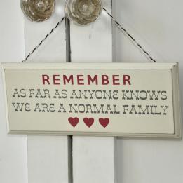 Rustic Wooden Normal Family Sign