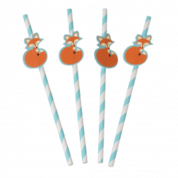 Rusty The Fox Party Straws