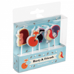 Rusty And Friends Party Candles (pack Of 5)