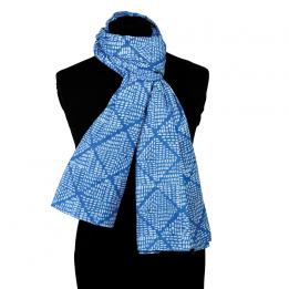 Santorini Blue Cotton Scarf