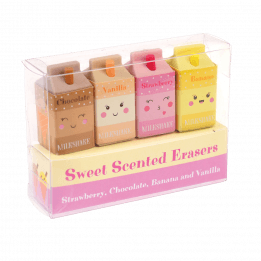 Scented Milkshake Erasers (set Of 4)