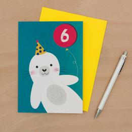 Seal 6th Birthday Card