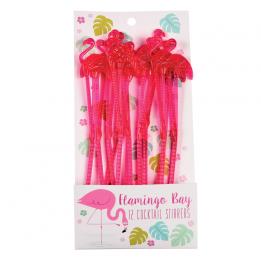 Flamingo Cocktail Stirrers (pack Of 12)
