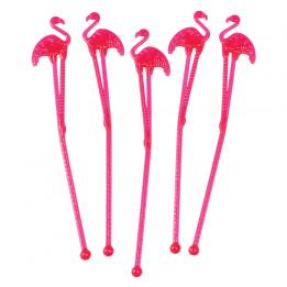 Flamingo Cocktail Stirrers (pack Of 12)
