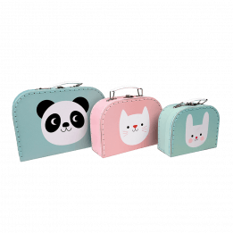 Miko The Panda And Friends Storage Cases (set Of 3)