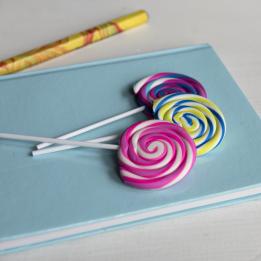 Set Of 3 Lollipop Shaped Rubbers