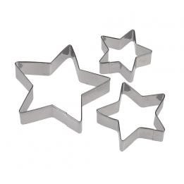 Set Of 3 Christmas Star Cookie Cutters