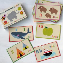 Set Of 36 Alphabet And Number Flash Cards