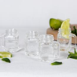 Set Of 4 Mason Shot Glasses