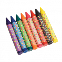 Set Of 8 Large Colourful Crayons