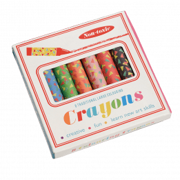 Set Of 8 Large Colourful Crayons