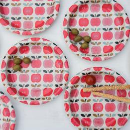 Vintage Apple Paper Plates (set Of 8)