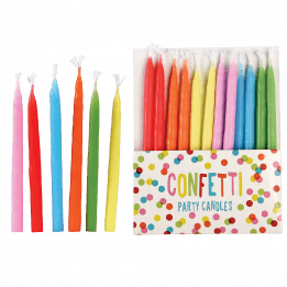 Confetti Party Candles (set Of 12)