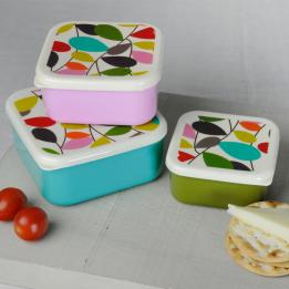 Set Of 3  Vintage Ivy Snack Boxes