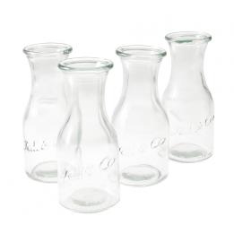 Set Of 4 Glass Carafes In Carrier