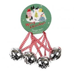 Christmas Wonderland Jingle Bells (set Of 4)