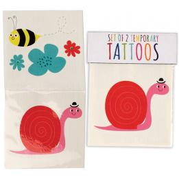 Snail And Bee Temporary Tattoos