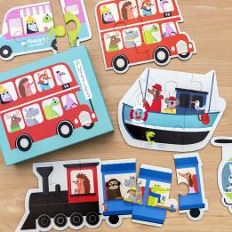 Set Of Six Transport Puzzles