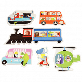 Set Of Six Transport Puzzles