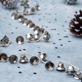 Silver Jingle Bells Garland