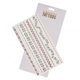 Silver Leaf Temporary Tattoos