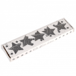 Silver Stars Christmas Garland