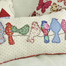 Patchwork Song Birds Cushion