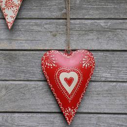 Red Love Hearts Rustic Heart