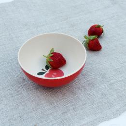 Small Vintage Apple Bamboo Bowl