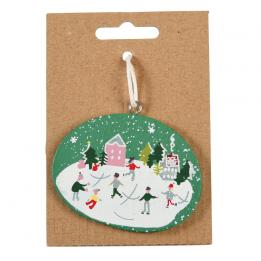 Snow Globe Wooden Decoration